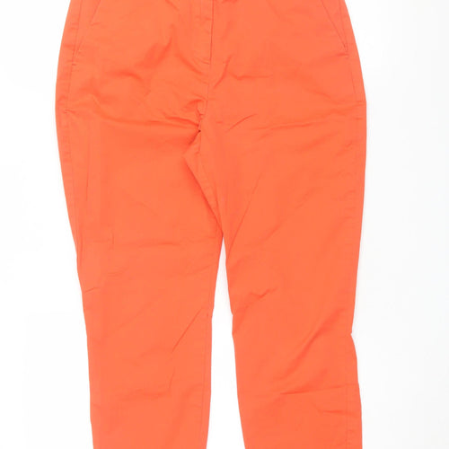 Marks and Spencer Women's Orange Chino Trousers Size 12