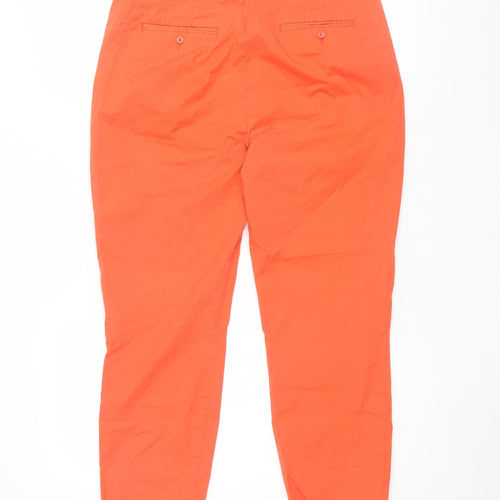 Marks and Spencer Women's Orange Chino Trousers Size 12