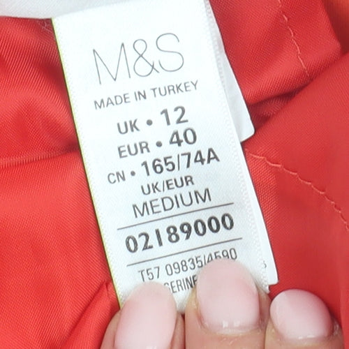 Marks and Spencer Women's Orange Chino Trousers Size 12