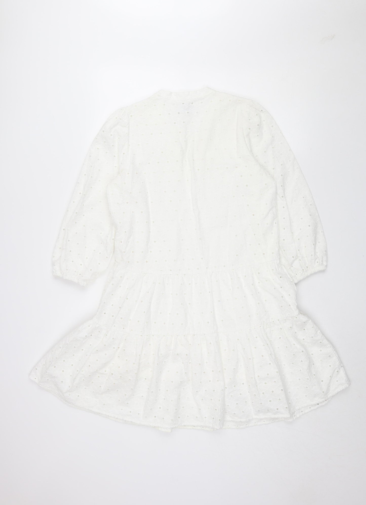 Reserved Women's White Cotton Shift Dress UK 10