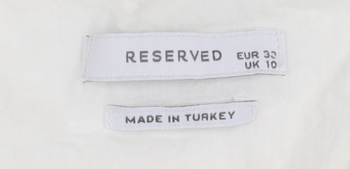 Reserved Women's White Cotton Shift Dress UK 10