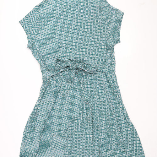 Anne Weyburn Women's Green Geometric Wrap Dress