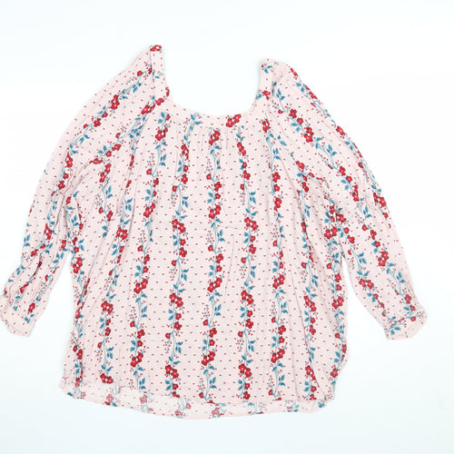 Old Navy Women's Pink Floral Tunic Blouse 3XL