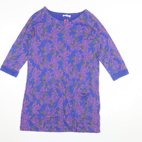 White Stuff Women's Purple Floral Tunic, Size 12