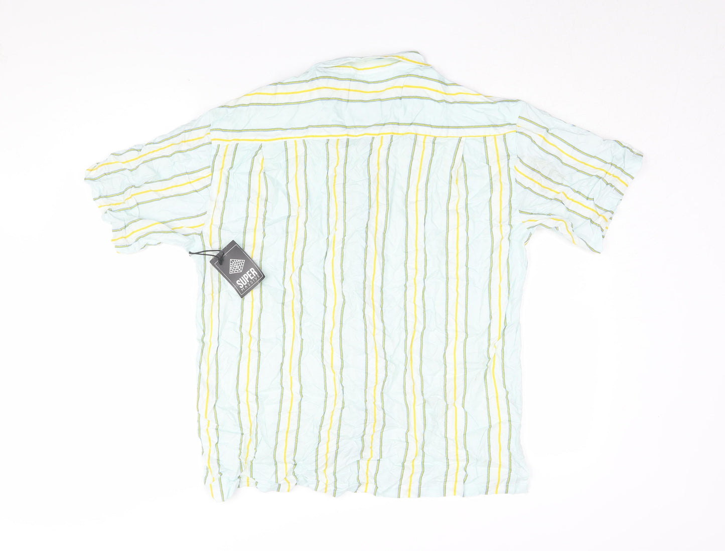 Super Massive Men's Striped Short Sleeve Shirt M