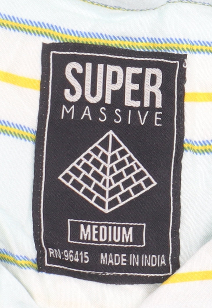 Super Massive Men's Striped Short Sleeve Shirt M