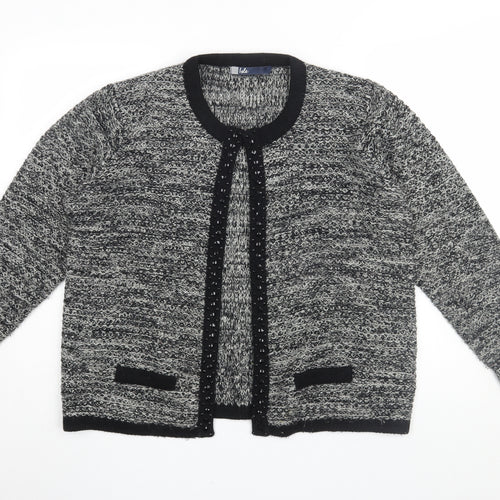 Isle Women's Grey Cardigan, L, Long Sleeve Knit Jumper