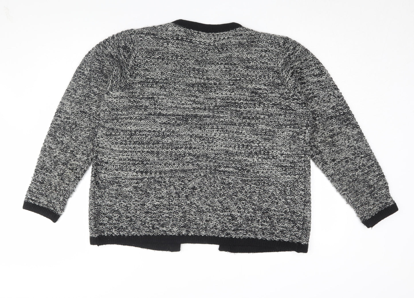 Isle Women's Grey Cardigan, L, Long Sleeve Knit Jumper