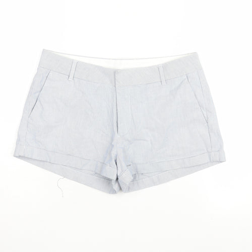 Jack Wills Women's Blue Chino Shorts, Size 10, Pinstripe Style