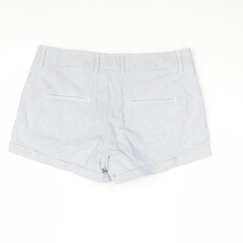 Jack Wills Women's Blue Chino Shorts, Size 10, Pinstripe Style