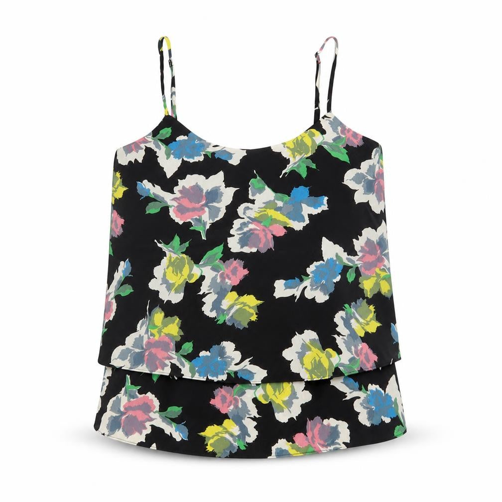 Front view of Oasis Women's Multicoloured Floral Camisole Blouse
