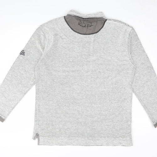 Weird Fish Men's Grey Henley Sweatshirt L