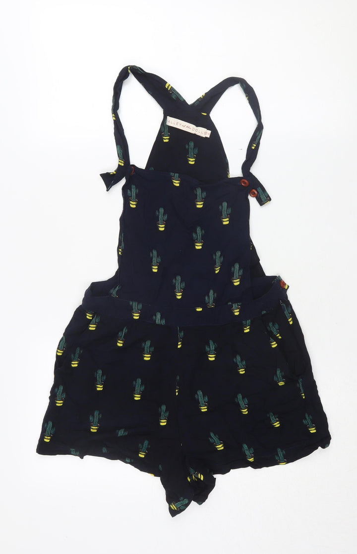 Valley of the Dolls Black Cactus Print Women's Playsuit