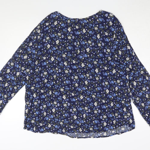 Old Navy Women's Multicoloured Floral 2XL Blouse