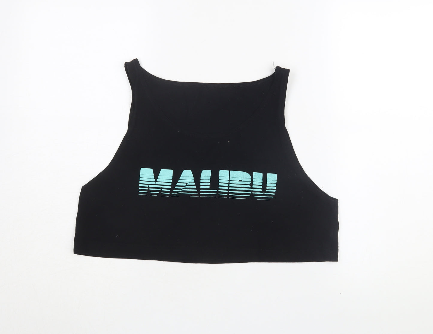 American Apparel Women's Black Cropped Tank Top