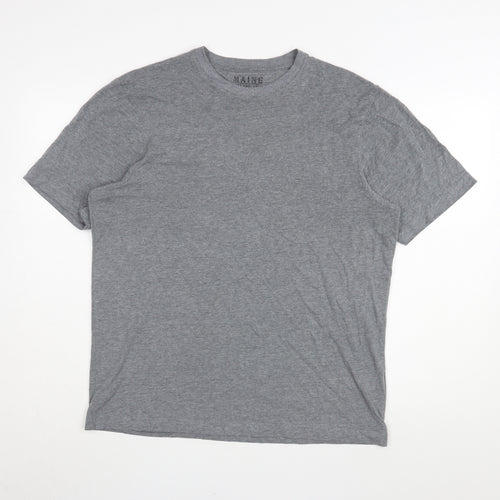 Maine New England Men's Grey Short Sleeve T-Shirt Small