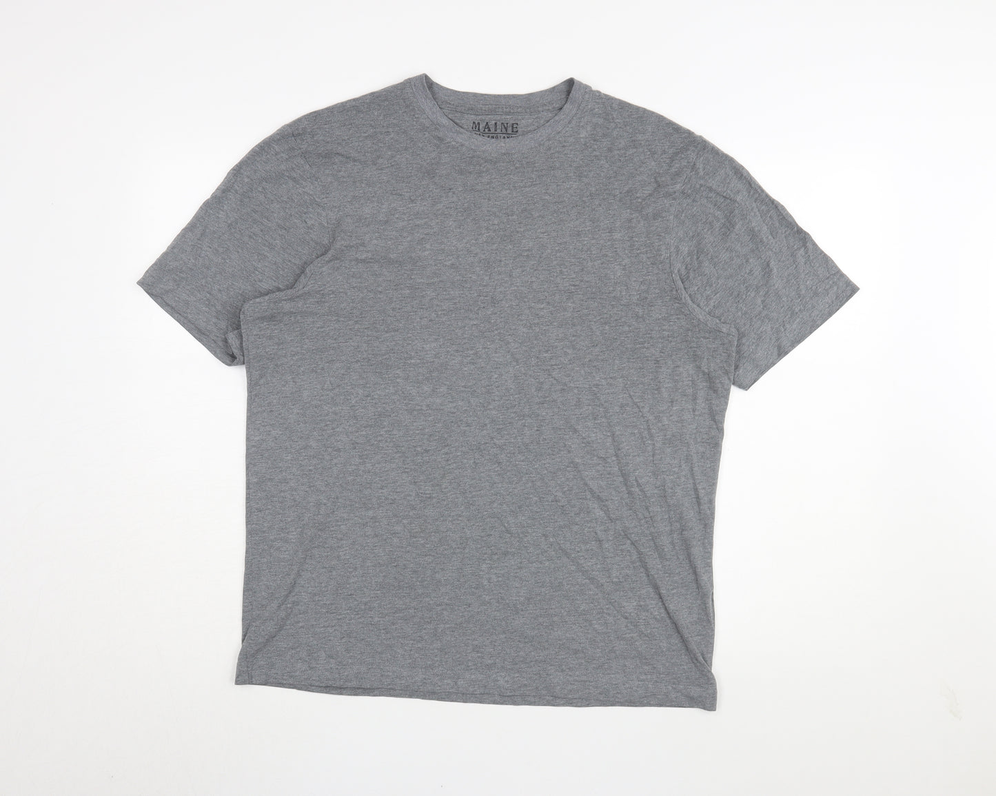 Maine New England Men's Grey Short Sleeve T-Shirt Small