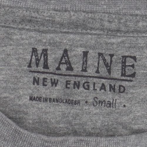 Maine New England Men's Grey Short Sleeve T-Shirt Small
