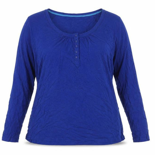 Dickins & Jones Women's Blue Long Sleeve Jersey Top - XL