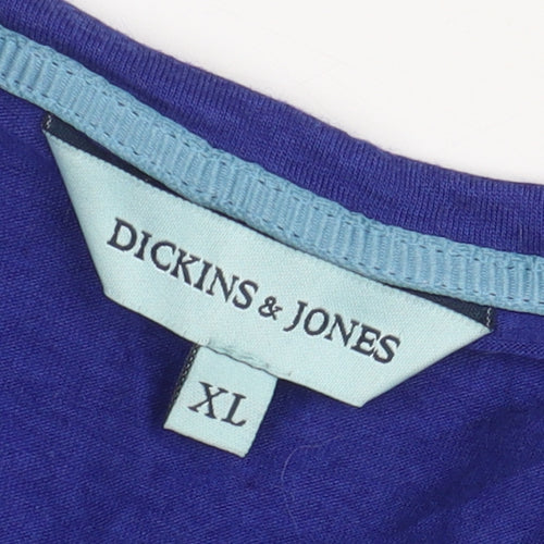Dickins & Jones Women's Blue Long Sleeve Jersey Top - XL