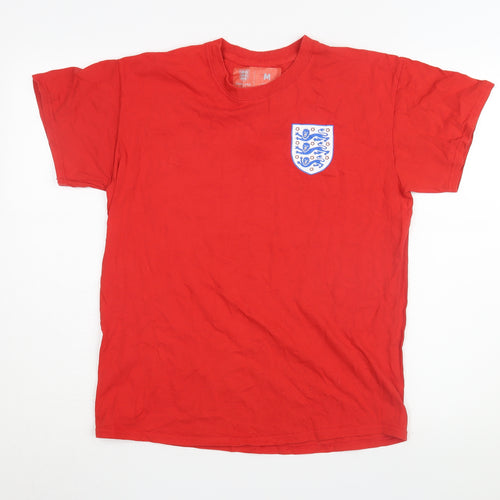 Boys Red England Football Cotton T-Shirt Size 10-11 Years