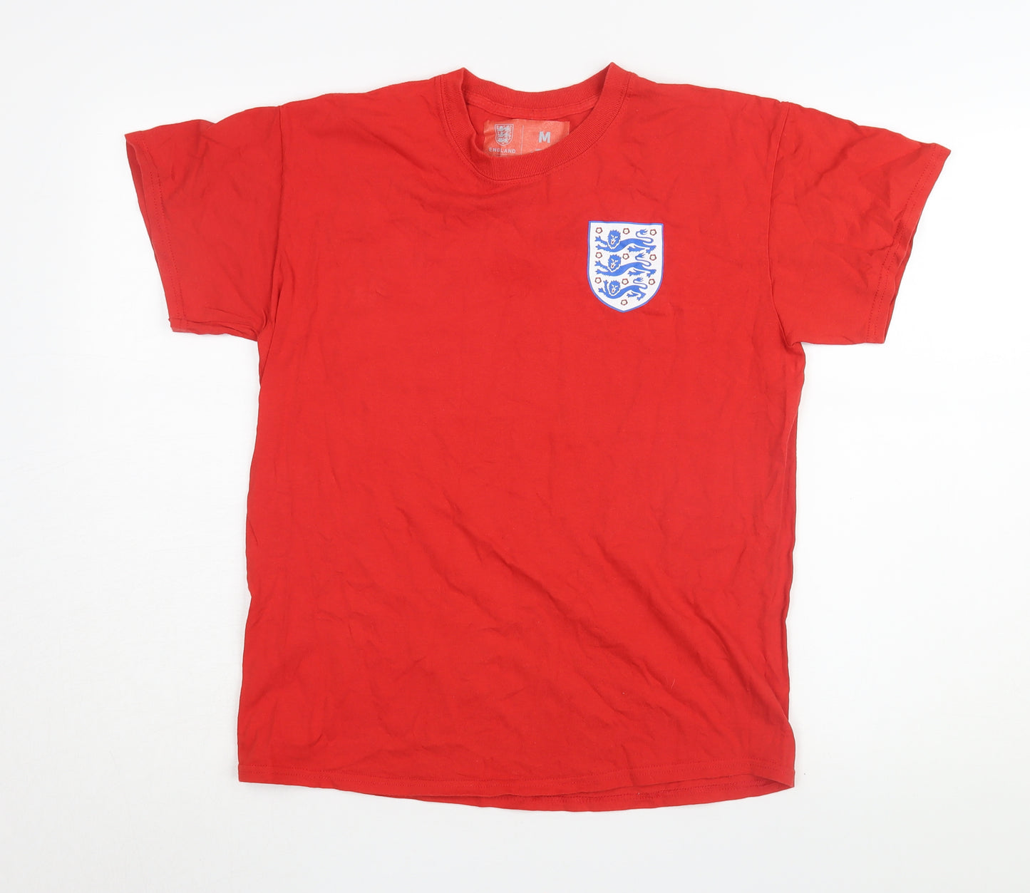 Boys Red England Football Cotton T-Shirt Size 10-11 Years