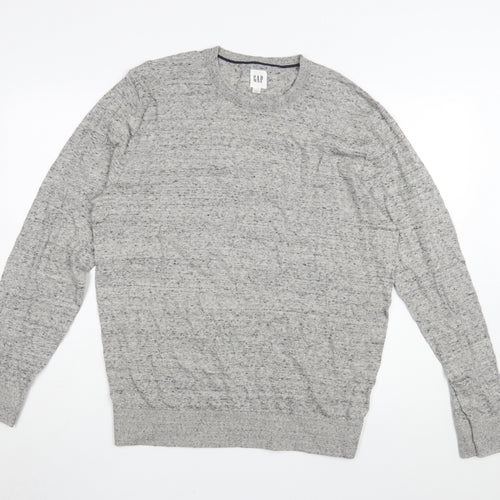Gap Men's Grey Pullover Jumper, M, Cotton Blend