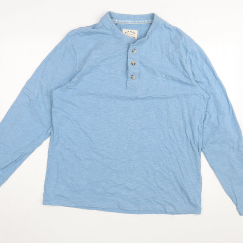 Fat Face Men's Blue L Henley Long Sleeve T-Shirt