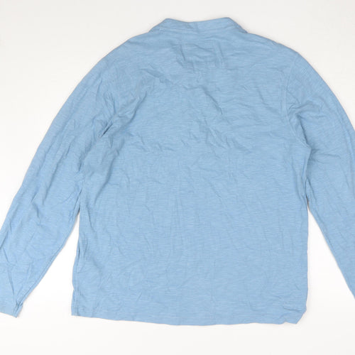 Fat Face Men's Blue L Henley Long Sleeve T-Shirt