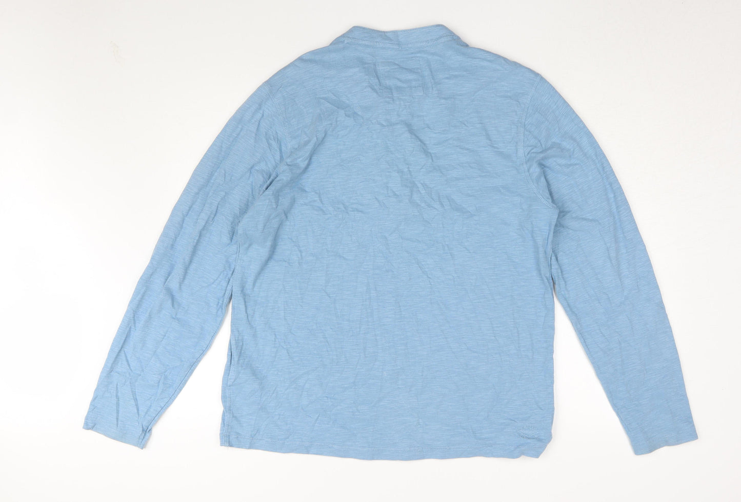 Fat Face Men's Blue L Henley Long Sleeve T-Shirt