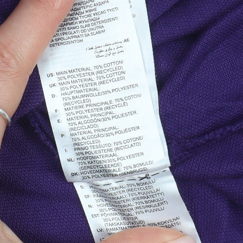 Adidas Women's Purple Polo Shirt - Size S