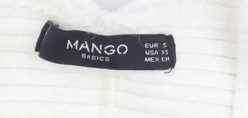 Mango Women’s Ivory Pullover V-Neck Jumper S