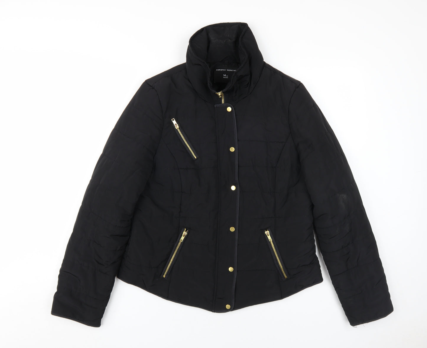 Dorothy Perkins Women's Black Puffer Jacket Size 14