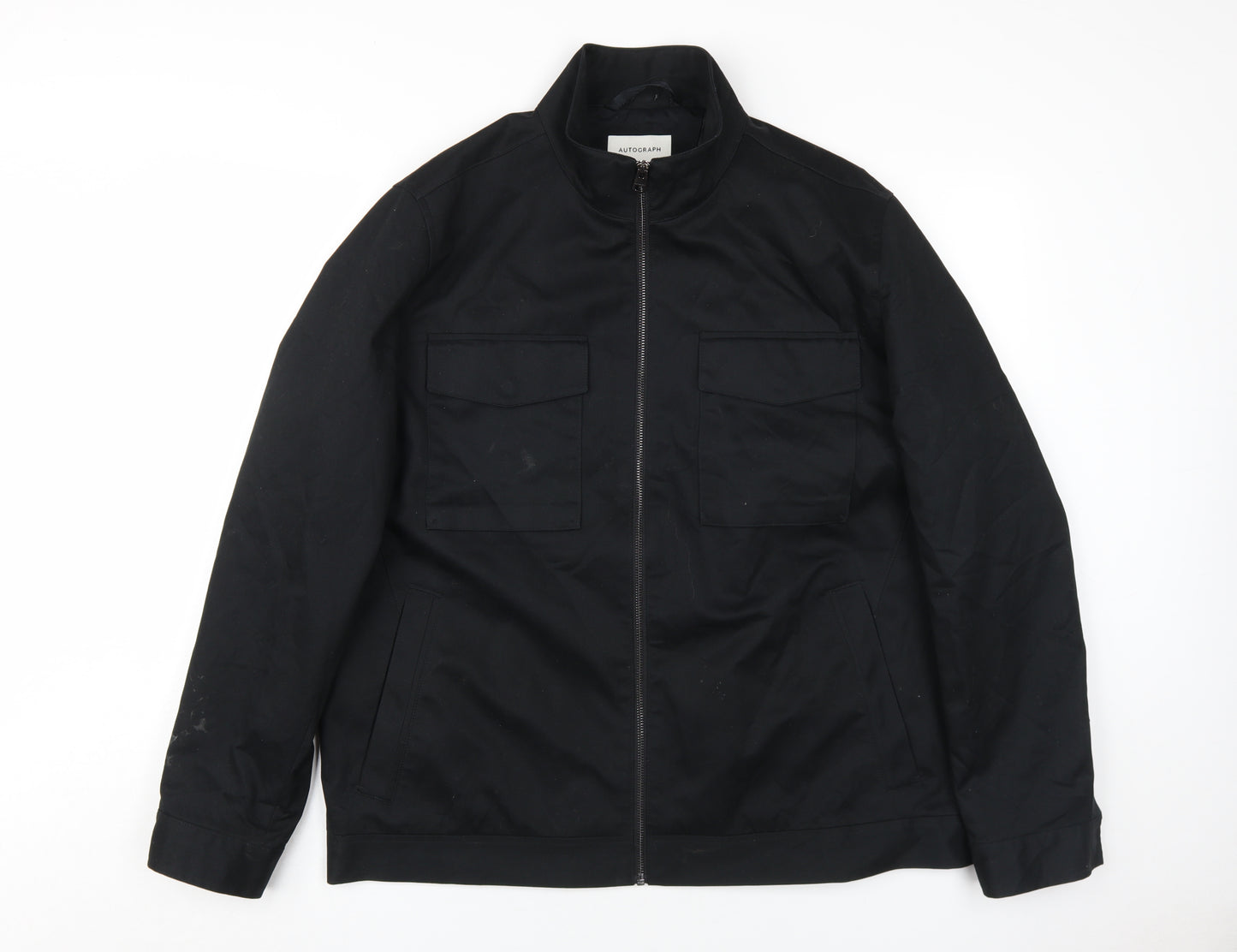 Men's XL Black Military Jacket by Marks and Spencer