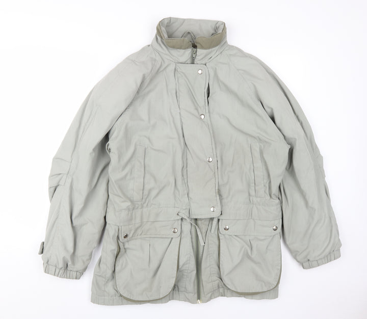 Nuage Women's Green Parka Jacket, Size 12, Relaxed Fit