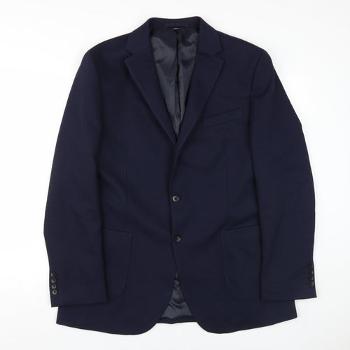 Marks and Spencer Men's Blue Blazer 42 Long