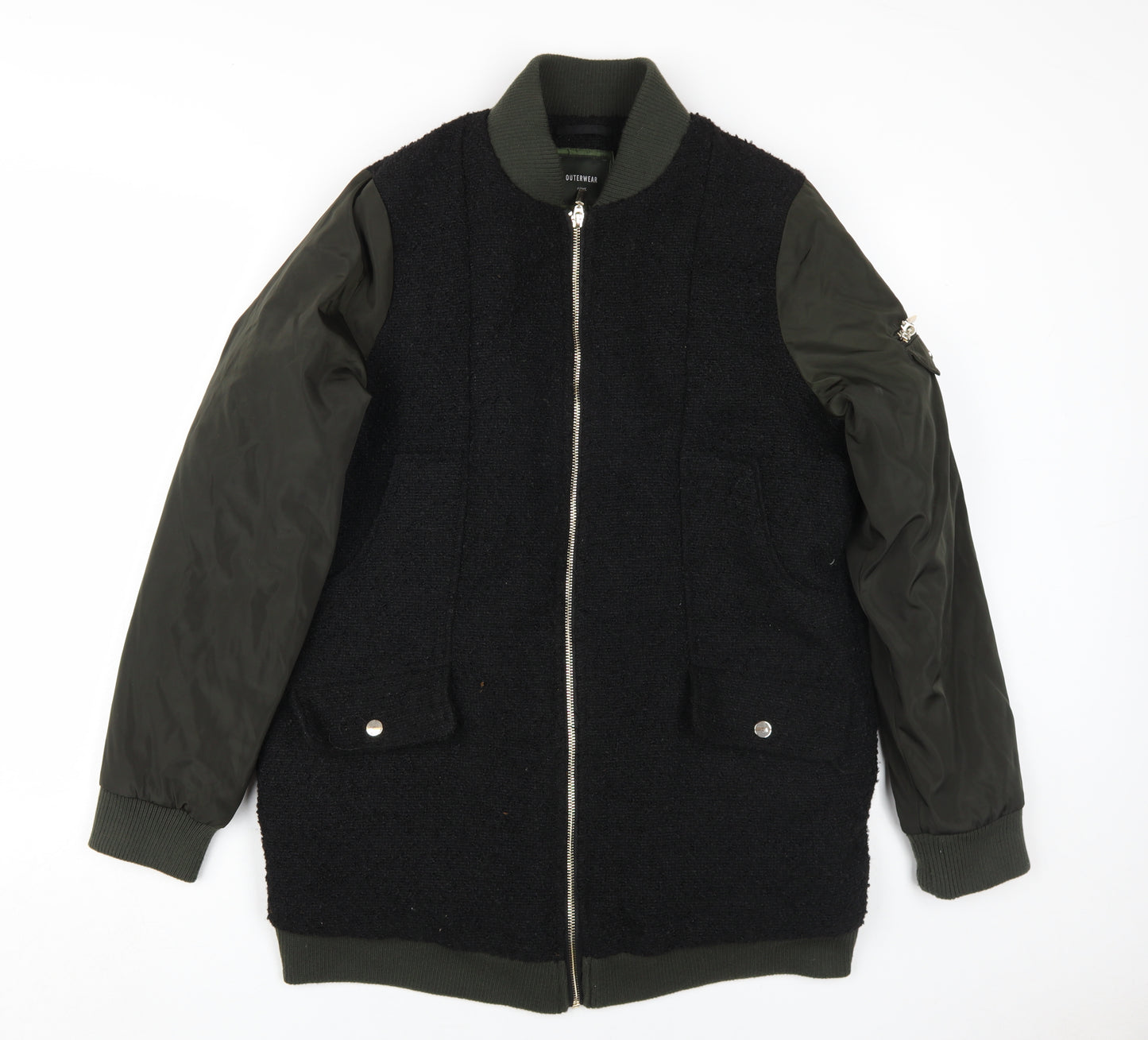 Next Women's Black Bomber Jacket Size 12