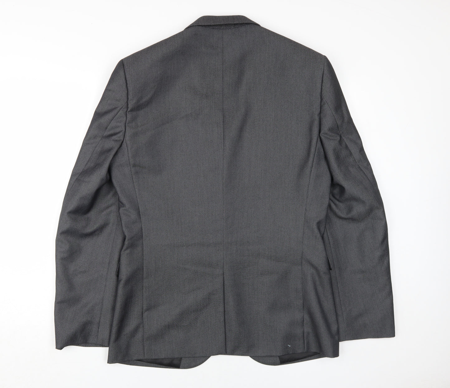 Next Men's Grey Blazer 40R Regular Fit Single-Breasted