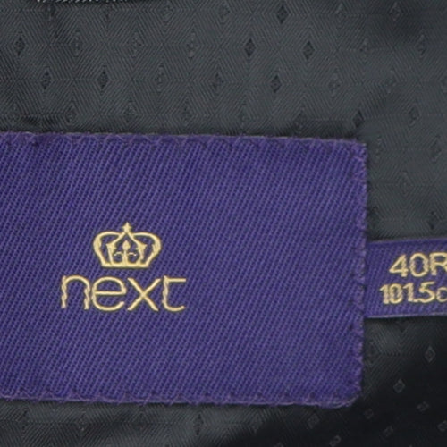 Next Men's Grey Blazer 40R Regular Fit Single-Breasted