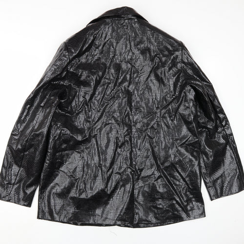 Boohoo Women's Black Blazer Size 14 - Stylish Outerwear