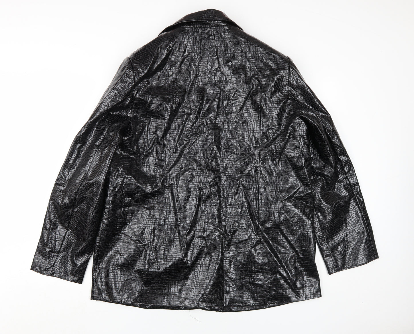 Boohoo Women's Black Blazer Size 14 - Stylish Outerwear