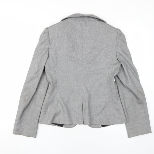 Next Women's Grey Blazer Shawl Lapel Suit Jacket Size 10