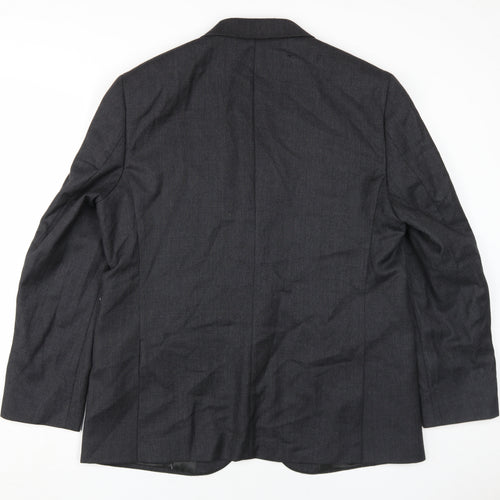 Marks and Spencer Men's Black Blazer, Size 44R, Wool