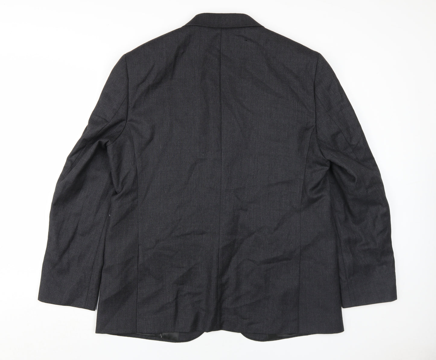 Marks and Spencer Men's Black Blazer, Size 44R, Wool