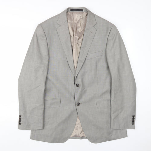 Marks and Spencer Men's Grey Wool Suit Jacket 40R