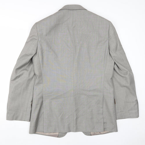 Marks and Spencer Men's Grey Wool Suit Jacket 40R