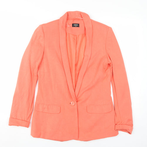 Oasis Women's Pink Blazer, Size 8, Casual Classic