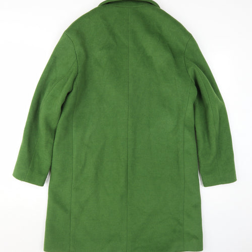 Marks and Spencer Women's Green Long Overcoat Size 10