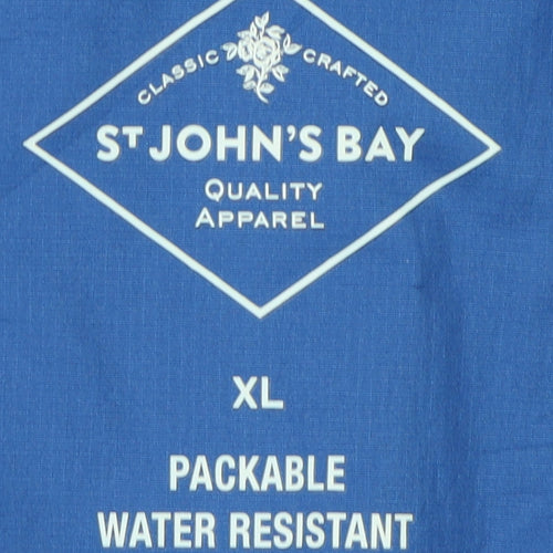 St John's Bay Men's Blue XL Windbreaker Jacket