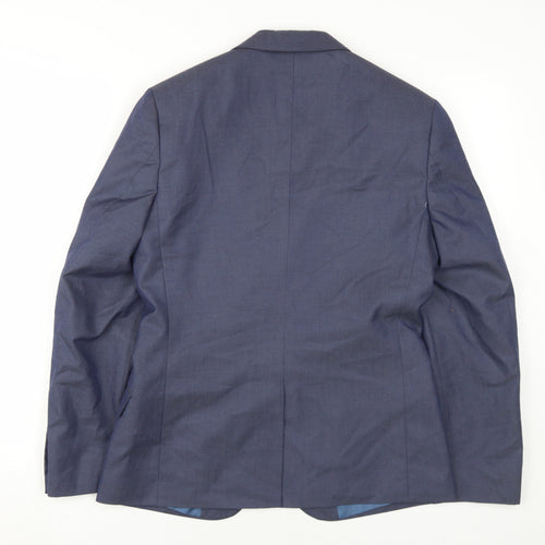 Marks and Spencer Men's Blue Blazer, Size 36S